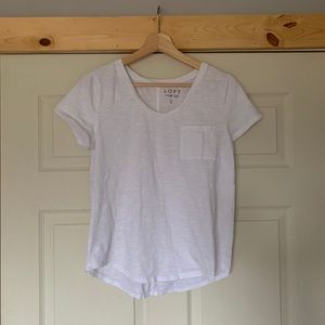 Loft White Pocket T-shirt